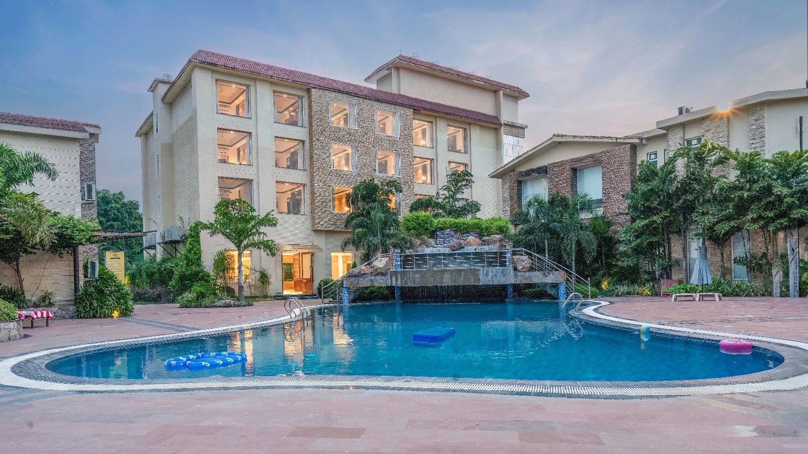 Landscaped grounds of Trinantara Resort